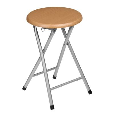 Wood Veneer Seat Folding Stool