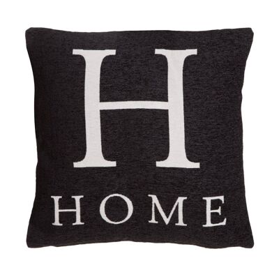Words 'Home' Black Cushion