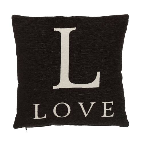 Words 'Love' Black Cushion