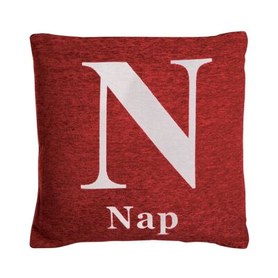 Words 'Nap' Red Cushion