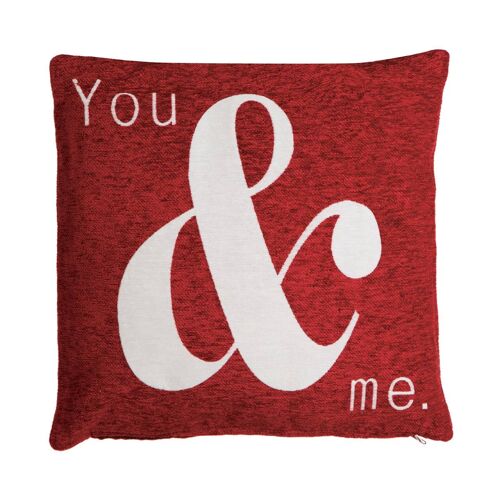 Words 'You & Me' Red Cushion