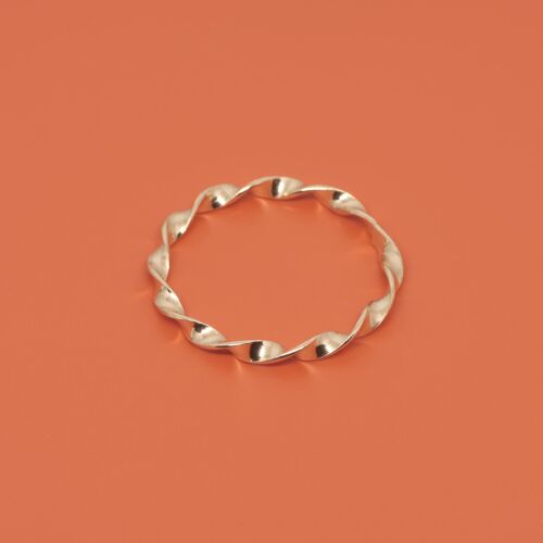 twisted ring - Roségold