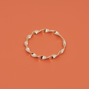 bague torsadée - or rose 1