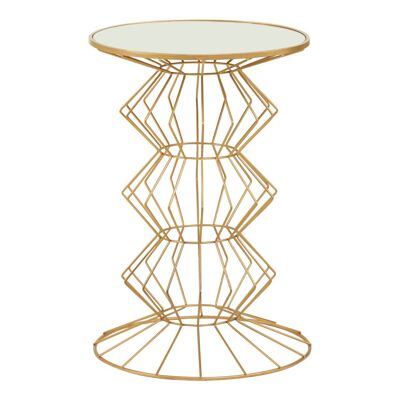 Yaxi Gold Finish Frame Table