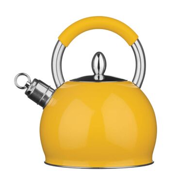 Yellow Whistling Kettle - 2.4 Ltr