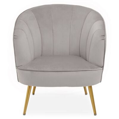 Yolanda Grey Velvet Chair