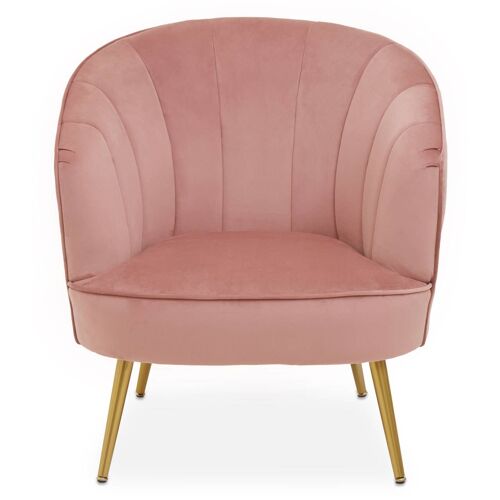 Yolanda Pink Velvet Chair
