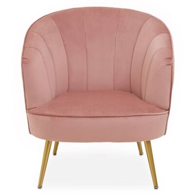 Yolanda Pink Velvet Chair