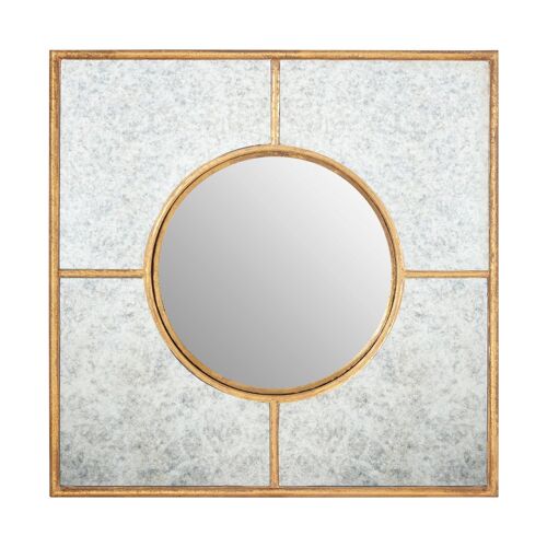 Zariah Gold Finish Art Deco Wall Mirror