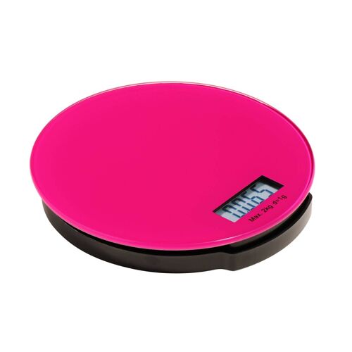 Zing Hot Pink Glass Kitchen Scale - 2kg