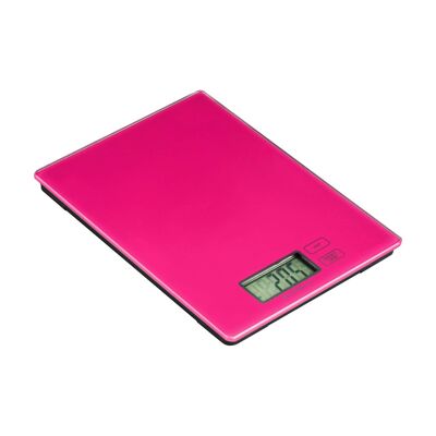 Zing Hot Pink Glass Kitchen Scale - 5kg
