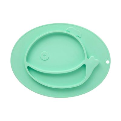 Zing Light Green Whale Food Plate