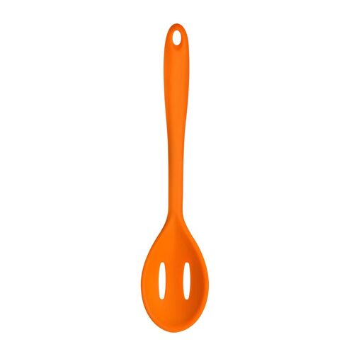Zing Orange Silicone Slotted Spoon
