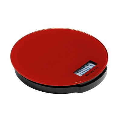 Zing Red Glass Kitchen Scale - 2kg