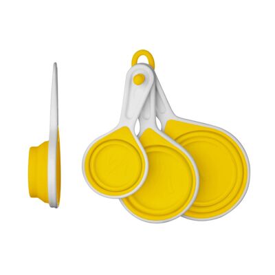 Zing Yellow Silicon Measuring Cups - Set of 4
