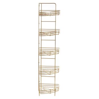 5 Tier Gold Finish Corner Storage Rack 3