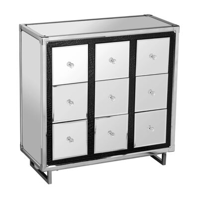 9 Drawer Crocodile Leather Effect Cabinet