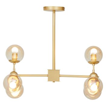 Abira Six Bulb Gold Finish Pendant Light 1