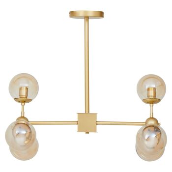 Abira Six Bulb Gold Finish Pendant Light 6