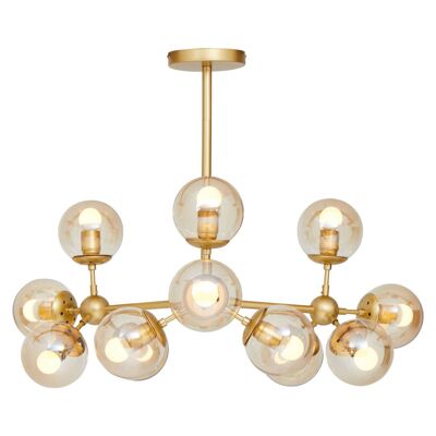 Abira Twelve Bulb Gold Finish Pendant Light