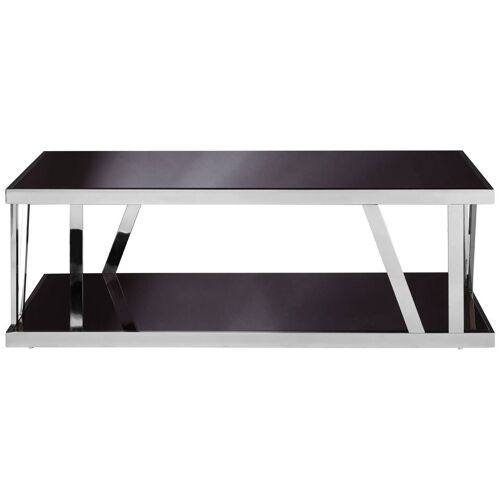 Ackley Black Glass Coffee Table