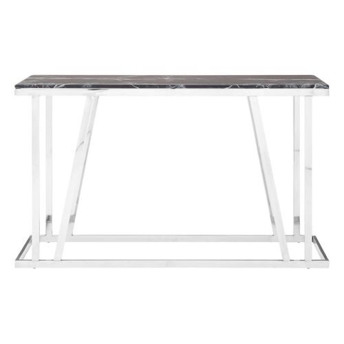 Ackley Console Table with Black Marble Top