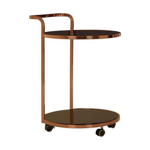 Ackley2 Tier Gold Finish Drinks Trolley
