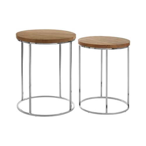 Agra Set of 2 Round Side Tables