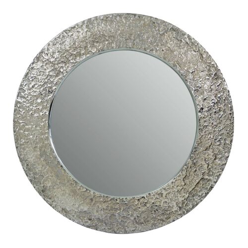 Akola Nickle Finish Wall Mirror