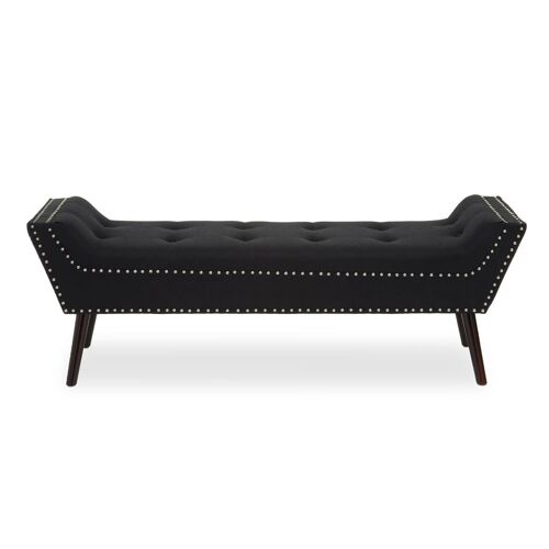 Alea Black Fabric Bench