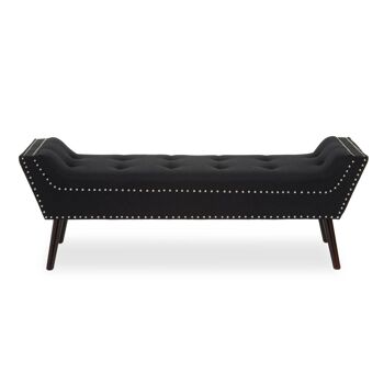 Alea Black Fabric Bench 5