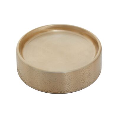 Allegra Etched Champagne Finish Soap Dish
