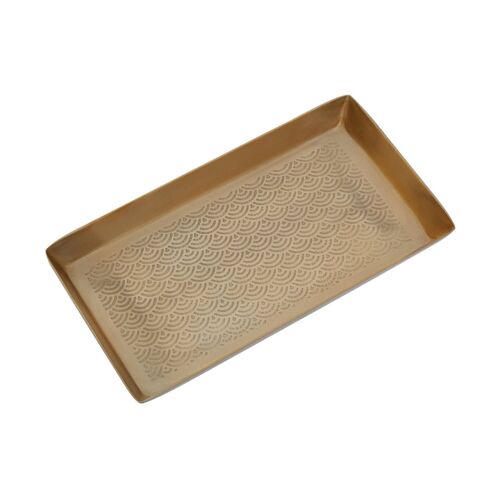 Allegra Etched Champagne Finish Tray