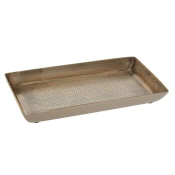 Allegra Etched Gold Finish Tray 1