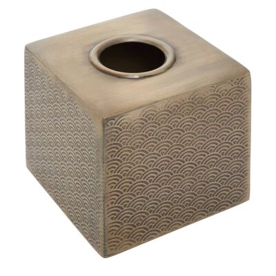 Allegra Gold Finish Aluminium Tissue Box