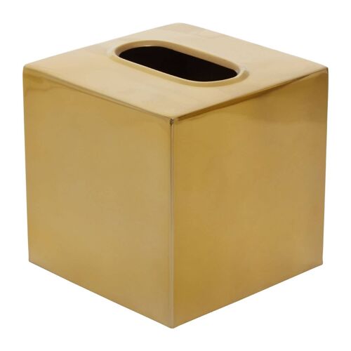Allegra Gold Finish Tissue Box