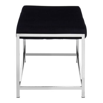 Allure Black Seat / Silver Metal Frame Bench 3