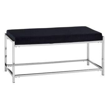 Allure Black Seat / Silver Metal Frame Bench 6