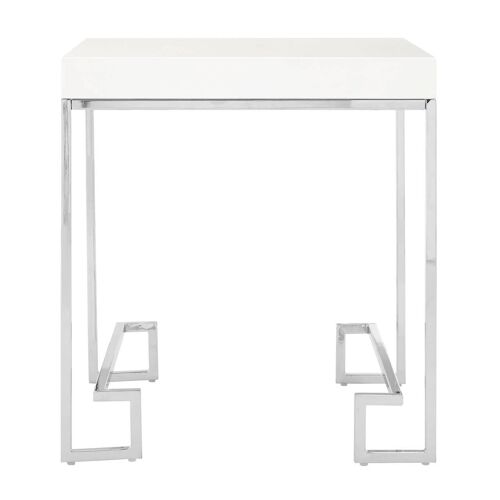 Allure Chrome Angled Legs End Table