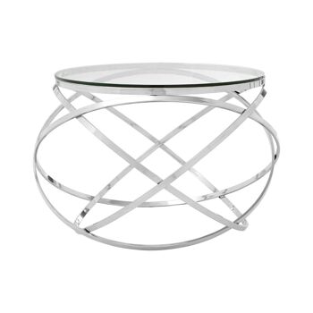 Allure Clear Glass Circular End Table 1