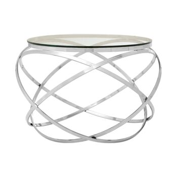 Allure Clear Glass Circular End Table 2