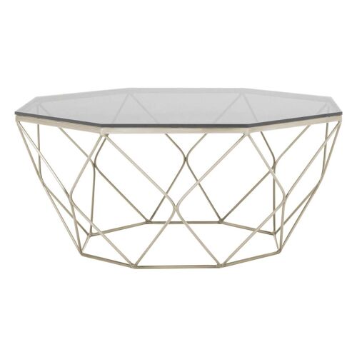 Allure Coffee Table with Brushed Nickel Base