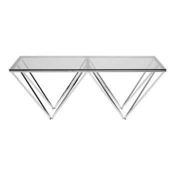 Allure Coffee Table with Triangular Base 1