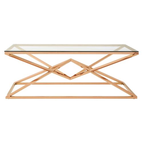 Allure Corseted Rose Gold Coffee Table