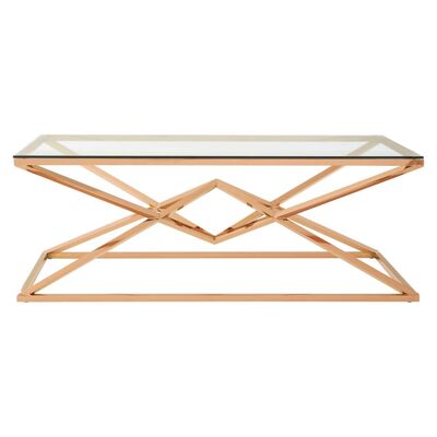 Allure Corseted Rose Gold Coffee Table