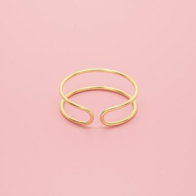 anillo doble - oro