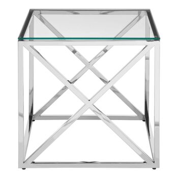 Allure End Table with Cross Base 1