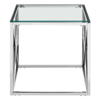 Allure End Table with Cross Base 3