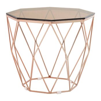 Allure End Table with Rose Gold Base 2