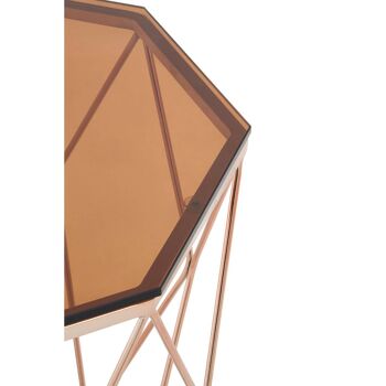Allure End Table with Rose Gold Base 3